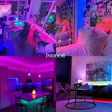 A Flexible RGB LED Decorative Strip Light Set, Featuring A 24-Key Remote Control And Powered By A 5V USB Supply. These Lights Come With Adhesive Backing For Easy Installation, Suitable For Use With Computers, Tvs, Cabinets, And Other Background - 彩色 - 查看 4