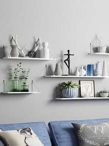 1 pieza Estantería flotante para pared para dormitorio|cocina|baño, estantería de madera rústica flotante montada en la pared con soportes invisibles para libros|almacenamiento|decoración