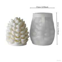 1pc 3D Christmas Pine Cone Silicone Mold For DIY Candles/Aromatherapy Devices/Resin Gypsum Crafts - Easy To Demold, Reusable With Fine Texture, Ideal For Holiday Decor & Christmas Gifts (Durable & Flexible)