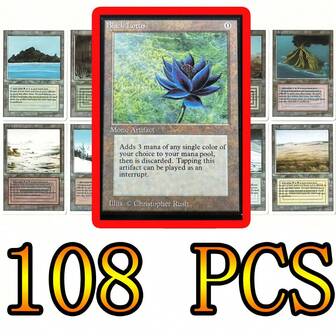 108 cartas proxy con tierras duales, de búsqueda y de choque del núcleo negro P9