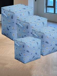 Sac de rangement pliable en tissu, organisateur pliable anti-poussière et anti-humidité avec poignée, parfait pour ranger les couvertures, les jouets, les oreillers, les vêtements de saison, les doudounes, le déménagement, en tissu Oxford de haute qualité, boîte de rangement à fermeture éclair