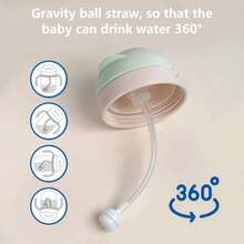 1 pieza Taza con pajita anti-atragantamiento de 250ml/8.45oz, Botella de agua con bola de gravedad para niños de 1+ año, Nueva taza de entrenamiento, Material de PC, a prueba de fugas y anti-caída, Bebida de 360°, Botella de agua de entrenamiento de crecimiento - Multicolor - Ver 5