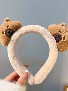 2 piezas/1 pieza Diadema con orejas de gato leopardo, orejas de conejo, orejas de oso, decoración de ambiente, accesorios de disfraz para fiesta de Halloween para adultos y niños