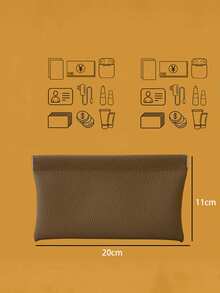 1pc Self-Locking Real Cowhide Long Wallet, Can Be Used As Passport Holder, Driver's License Holder, Earphone, Data Cable Organizer, Cash Holder, Cosmetic Bag, Women's Wallet, Handbag, Mini Wallet - Multicolor - View 19