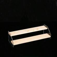 Holz Gewürzregal Organizer, Holz Schreibtisch Aufbewahrungsregal für mehrere Flaschen, Küchen Gewürzständer, Schmuck/Kosmetik/Figuren Ausstellungsregal