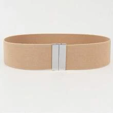 1 件女士弹性腰带，弹性宽腰带，适合连衣裙、衬衫、外套，带扣 - 黑色束腰带 GM001 万圣节夏季、秋季、万圣节