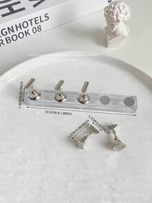 Accesorios de decoración de uñas - 1 set incluye: 1 base transparente acrílica larga, 5 puntas de práctica de uñas de resina de colores aurora, herramienta de práctica de arte de uñas, accesorios de fotografía de arte de uñas, accesorios de lujo coreanos