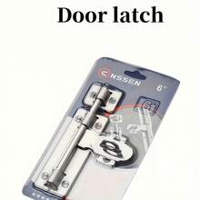 1pc 4"/6"/8" Throw Bolt Surface Mount Door Latch, Lockable Bathroom Door Wood Door Anti-Theft Double-Sided Throw Bolt