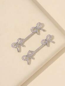 1 Pair Rhinestone Butterfly Shaped Elegant Women Nipple Rings