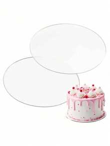 1pc Acrylic Round Cake Stand, 4/6/8/10 Inch Clear Plastic Round Cake Display Riser, Acrylic Cake Stand, Ideal For DIY Projects, Crafts, Cake Making, Desserts And Decorative Accessories, Blank DIY Crafts, Suitable For Valentine's Day, Mother's Day, Wedding, Birthday Party, Christmas And More