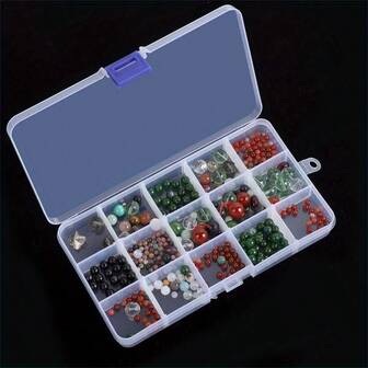 10/15 scomparti Scatola portaoggetti per gioielli, organizer in plastica multi-griglia, adatta per orecchini, anelli, spille piccole e altri piccoli accessori. Scomparti di stoccaggio classificati