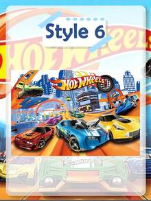 Hot Wheels 赛车轨道背景布，Hot Wheels 微缩模型拍摄道具，生日派对装饰布置，卧室和电子竞技室装饰布置。 - 彩色 - 查看 15