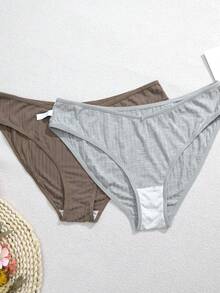7pcs Women's Simple & Comfortable Knit Panties