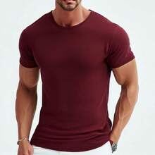MIL200FIT Men T-Shirts - Burgundy - View 2