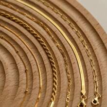 6pcs Gold Bracelets For Women Waterproof,  Gold Jewelry Sets Fashion Thin Dainty Stackable Cuban Link Paperclip Chain Bracelet Pack Fashion Accessories Gifts For Womens - 金色 - 查看 9