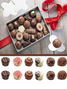巧克力纸包装、巧克力/糖果托、花形折叠纸包装、纸杯蛋糕衬垫、松露包装、巧克力杯衬垫、糖果甜点杯、松饼、情人节、婚礼派对、生日派对 - 彩色 - 查看 11