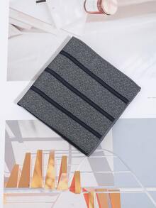 1pc Men's Fashionable Minimalist Striped Pattern Pocket Square Handkerchief, Suit Accessory Suitable For Party, Banquet, And Daily Wear