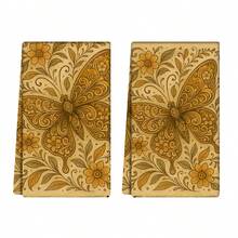 2/4 khăn lau bếp họa tiết bướm, khăn lau bát đĩa thấm hút cao và trang trí, giẻ lau, khăn ăn, khăn trang trí dụng cụ, thích hợp để trang trí ngày lễ, nấu ăn, nướng bánh, quà tặng tân gia và vệ sinh, phù hợp cho nhà bếp, phòng tắm, nhà vệ sinh - Nhiều màu - Xem 9