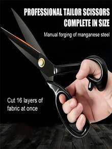 Kéo may công nghiệp 10 inch - Lưỡi thép, dùng cho vải, da và đồ thủ công - Tay cầm tiện dụng, dùng để may vá, cắt tỉa và sử dụng trong văn phòng - Quà tặng Giáng sinh và Halloween, Phụ kiện đồ dùng may vá, Dụng cụ may vá, Dụng cụ may vá khác, Kéo lưỡi đen - màu đen - Xem 3