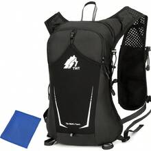 Large Black Backpack + Sweat Towel