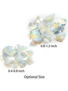 10Pcs/Set Raw Opalite Rocks Rough Opal Crystal Stone For Collection, Jewelry Making, Chakra Healing, Crafts & DIY Stones - As Picture - View 6