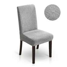 6件套弹力提花防溅餐椅套，可拆卸机洗，适用于客厅、餐厅、酒店、俱乐部和酒吧家具装饰的厨房座椅保护套 - 彩色 - 查看 11