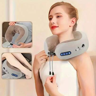 The Electric U-Shaped Massage Pillow Is A Comfortable Pillow Designed For The Neck, Commonly Used For Travel, Office Or Home Rest, Providing Good Support And Enhancing Relaxation. Neck Massager, Body Massager, Neck Massager, Neck And Shoulder Massager, Neck And Shoulder Massager, Personal Massager, Body Massager, Mini Massager, Head Massager, Body Massager, Home Comfort Accessory, Portable Body Massager, Support Structure, Contoured Shape, Adjustable Intensity, Quiet Operation, Suitable For Office Workers, Frequent Travelers