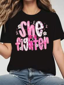 Women's Graphic Print T-Shirt, Perfect For Holiday Parties And Celebrations, Perfect For Birthdays, Halloween, Thanksgiving, Christmas, Or Family Gifts. Perfect For All Seasons