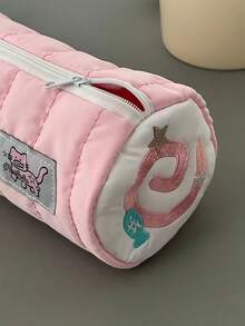 1个鱼形面粉袋铅笔盒和1个面包狗蛋糕铅笔盒，可爱化妆包，学生返校文具袋，大容量收纳袋，铅笔盒，铅笔袋，房间装饰，万圣节装饰，秋季装饰，圣诞节和万圣节装饰品