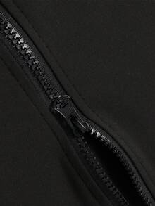 Plus Size Women Fitness Sports Yoga Jacket, Suitable For Workout, Yoga, Jogging, Outdoor - Black - View 6