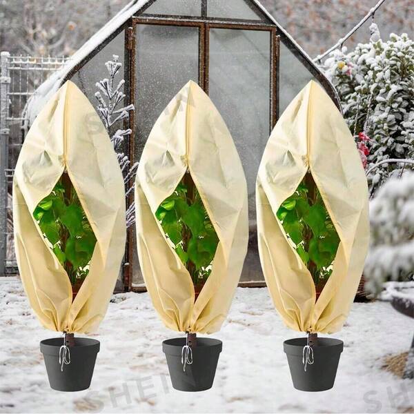 Plant Cover Antifreeze Cover+Insect Proof Net, Garden Orchard Plant Protection, Suitable For Outdoor Plants, With Zipper Pull Rope, Can Protect Plants From Cold, Frost, Wind, And Invasion Of Pests And Birds