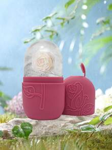 3 pièces Rouleau de glace pour le visage - Ensemble de rouleaux de soin de la peau glacés, outil de massage du visage, rouleau de glace en silicone, rouleau de glace, quartz rose avec masseur roulant et plaque de grattage Gua, pour soulager les gonflements du visage et des yeux, pour le contour du visage et améliorer les soins de la peau et l'éclat, pour les yeux, le cou et le visage, moule à rouleau facial glacé - Outil de soin de la peau. Produits de massage à la glace d'été, fournitures de bureau, fournitures scolaires, articles de voyage essentiels.