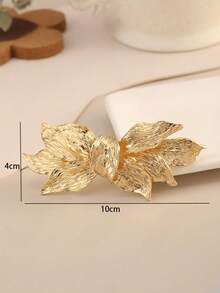 1pc Oversized Metal Leaf Spring Clip, Simple & Versatile Bowknot Hair Claw Clip For Women, Claw Clips, Hair Claws, Hair Slide, Hair Barrettes, Cute Accessories