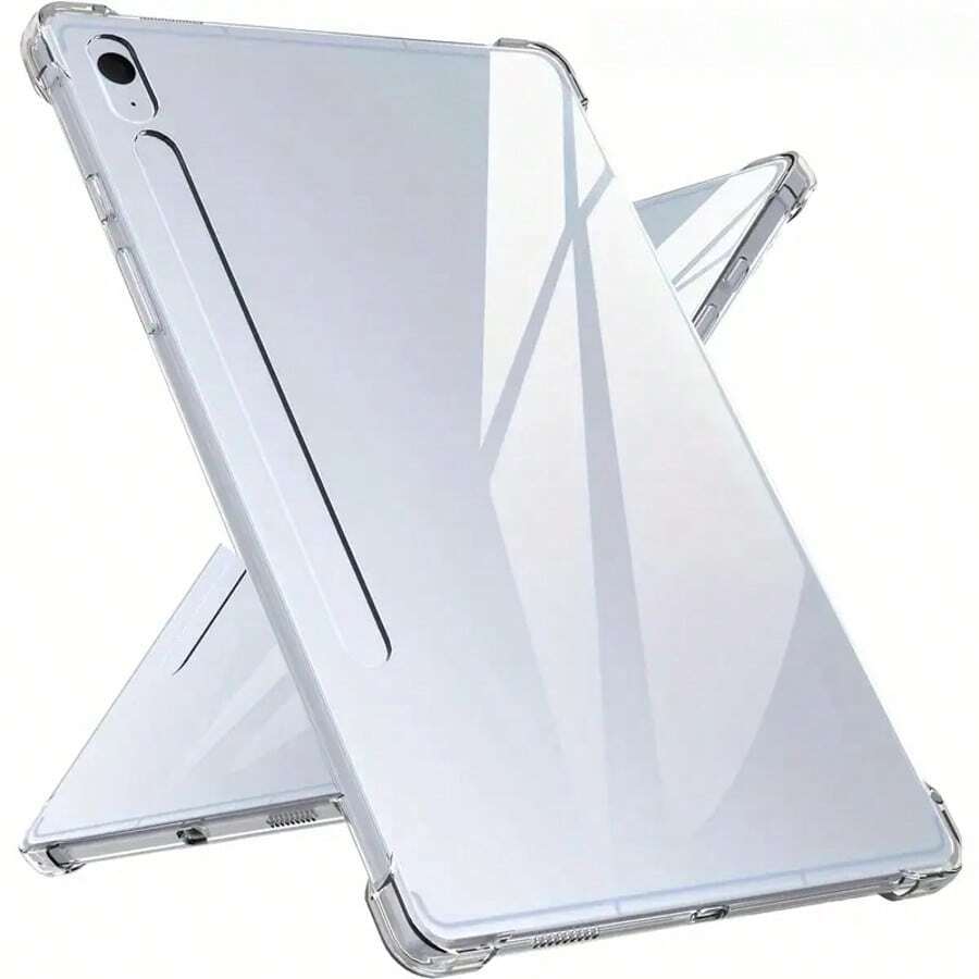 透明气垫平板电脑保护壳，兼容 iPad、华为、三星、红米等品牌平板电脑保护壳。这是一款透明平板电脑保护壳，采用 TPU 和硅胶材质，防刮擦。超薄、防黄变、防震、防指纹。平板电脑保护壳，平板电脑保护套。