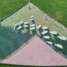 Outdoor Blanket With Bohemian Jacquard Weave Pattern Of Sheep In The Sky - Picnic Blanket, Camping Blanket, Sofa Blanket, Nap Blanket, Air Conditioning Blanket, Wall Hanging, Thick & Soft, Non-Fading & Non-Pilling, Suitable For Home Decor And Outdoor Use