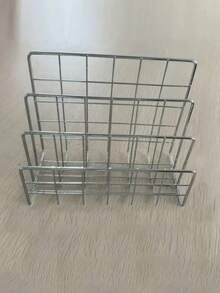 1/2pcs Modern Metal Bookshelf With 3 Storage Baskets, Minimalist Iron Desktop Organizer Rack, Desk Tidy Shelf, Bookshelf Storage Rack, Multi-Function Magazine Newspaper Storage Box, Suitable For Home Office Organization And Decor - Multicolor - View 6