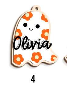 1PC Halloween Basket Tag, Custom Halloween Name Tag For Kid, Boo Basket Tag, Candy Bucket Tag, Trick Or Treat, Personalized 3D Halloween Tag - Multicolor - View 11