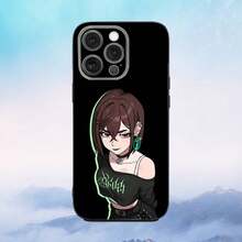 Funda de teléfono M-Momo Ayase D-Dandadan compatible con  16e, 16, 15, 14, 13, 12, 11, Pro, X, XS, Max, XR, Plus, Mini, funda negra suave, compatible con funda de  17, funda de  17 Pro, funda de  17 Pro Max - z7 - Ver 8