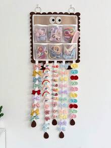 1 pieza Organizador de diademas con lazos para niñas, perchero para pinzas de pelo, organizador de accesorios para el cabello de bebé, decoración colgante de pared para habitación de niños, regalo de cumpleaños de bebé, regalo de baby shower - Multicolor - Ver 11