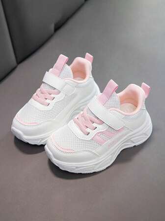 1 par de zapatillas de tenis minimalistas y versátiles cómodas para niñas, nuevos zapatos para correr de suela blanda para niños del otoño 2025