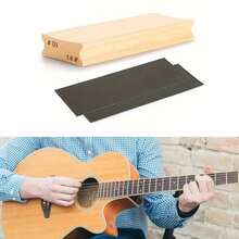 Tabla de guitarra de doble uso, que contiene lija, opciones de 10#&14#, 9.5#&20#, 12#&16#, bloque de lijado de radio de doble vía para nivelar el diapasón - Herramienta de lutier para lijar (el color de la lija es aleatorio)