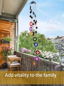 Carillones de viento coloridos para exteriores, carillones de metal artesanales de 35 pulgadas, adecuados para jardines al aire libre. Tonos profundos, regalos perfectos para mujeres, madres, abuelas, cumpleaños y celebraciones de inauguración de casa