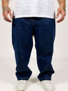 Dazzling Men's Baggy Balloon Jeans - Dark Wash - View 1