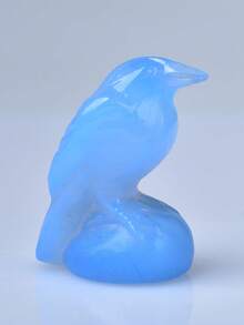 CUPIDCRYSTAL Figurină de corb sculptată din cristal natural, un cadou de piatră de cristal potrivit pentru decorarea casei, cristal vindecător cu piatră de meditație energetică, o alegere perfectă de cadou de Halloween pentru familie și prieteni.