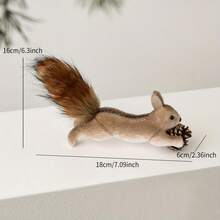 1 Piece, Christmas Decoration, Cute And Lifelike Squirrel Figurine, Suitable For Christmas Tree Decoration, Party Arrangement, Garden Display, Or Store Desk Embellishment - No Power Supply Required