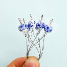 10pcs Ceramic Porcelain Beads Pendant Knitting Stitch Markers Crochet Sewing Accessories Tools - Multicolor - View 3