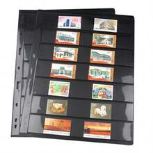 10 Sheets 20 Pages Postage Stamp Album Pages, 7 Pockets Stamp Collection Inserts, 9 Hole Standard Stamp Collecting Album Sleeves For Stamp Collection Binder - Default - View 7