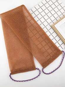 1pc African Nylon Exfoliating Bath Towel, Soft And Scrub, NylonBath Towel For Exfoliating And Bubble Foaming, BathroomAccessories Home Bathroom Decor Fall Decor Back To School