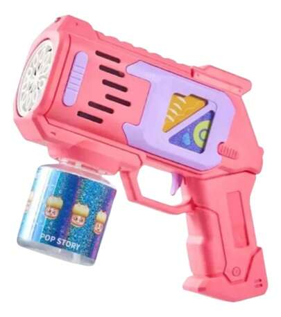 Brinquedo Lança Bolhas De Sabão Formato Pistola Bubble Gun