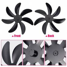 Repuestos de 7 aspas de ventilador específicos para chimenea, de aleación de aluminio silenciosos y eficientes, accesorios convencionales para ventilador de chimenea - 16,5 cm - Ver 5